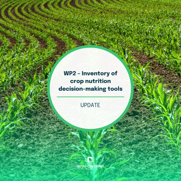 UPDATE | WP2 – Inventory of crop nutrition decision-making tools