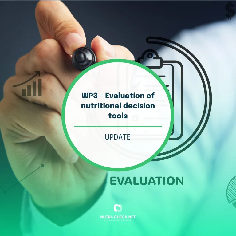 UPDATE | WP3 – Evaluation of nutritional decision tools