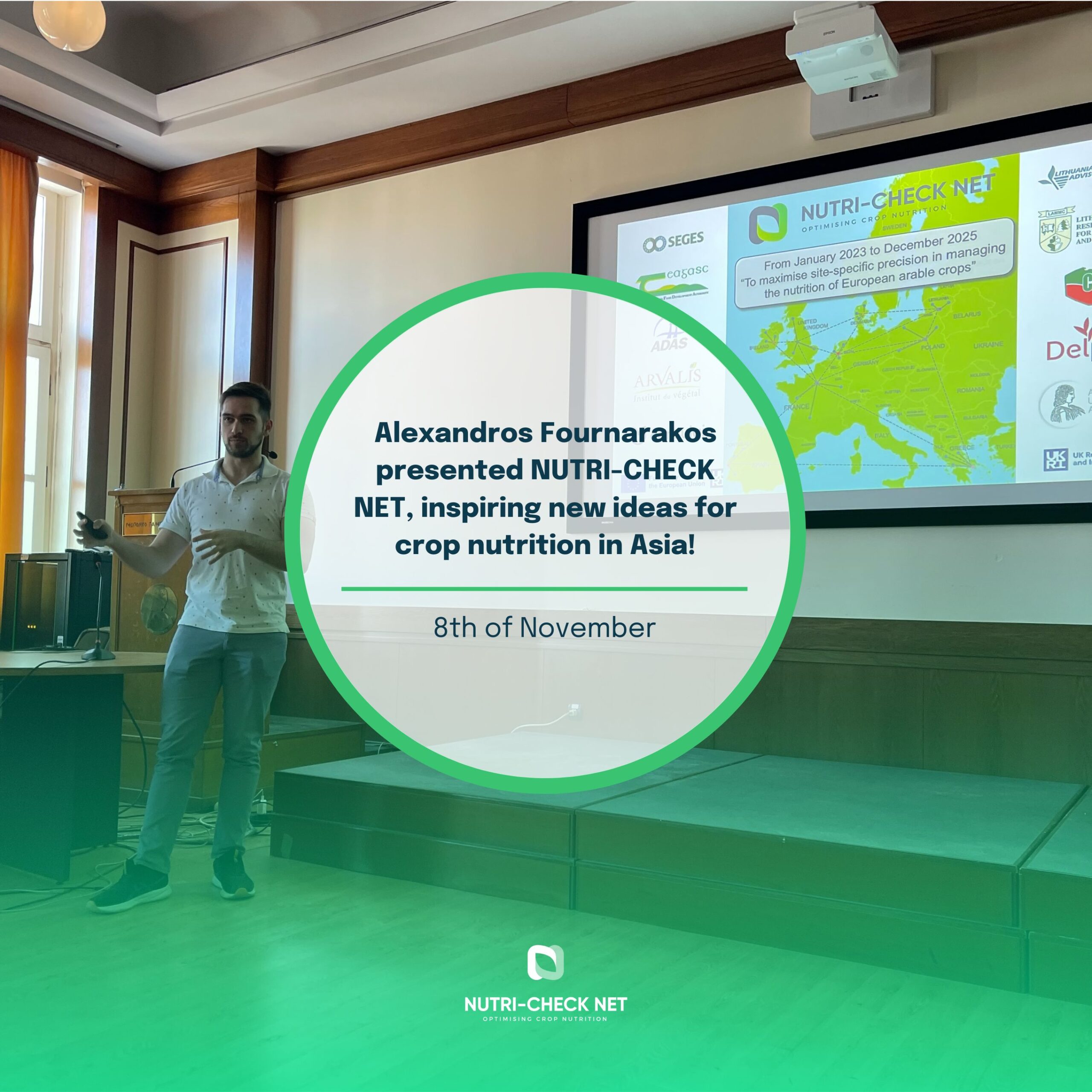 Alexandros Fournarakos presented NUTRI-CHECK NET, inspiring new ideas for crop nutrition in Asia!