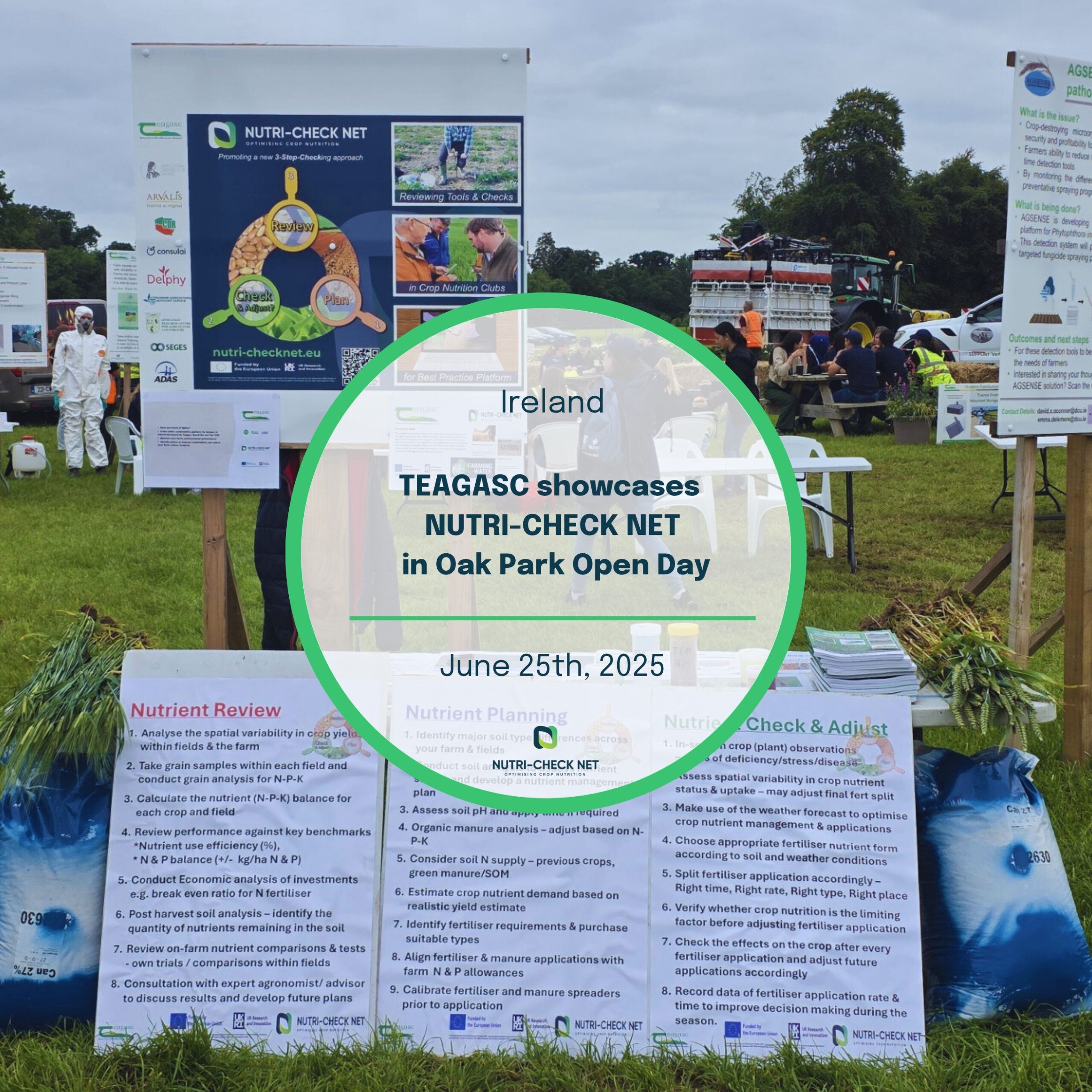 TEAGASC showcases NUTRI-CHECK NET in Oak Park Open Day