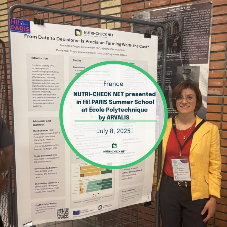 NUTRI-CHECK NET Presented at Hi! PARIS Summer School at École Polytechnique by ARVALIS