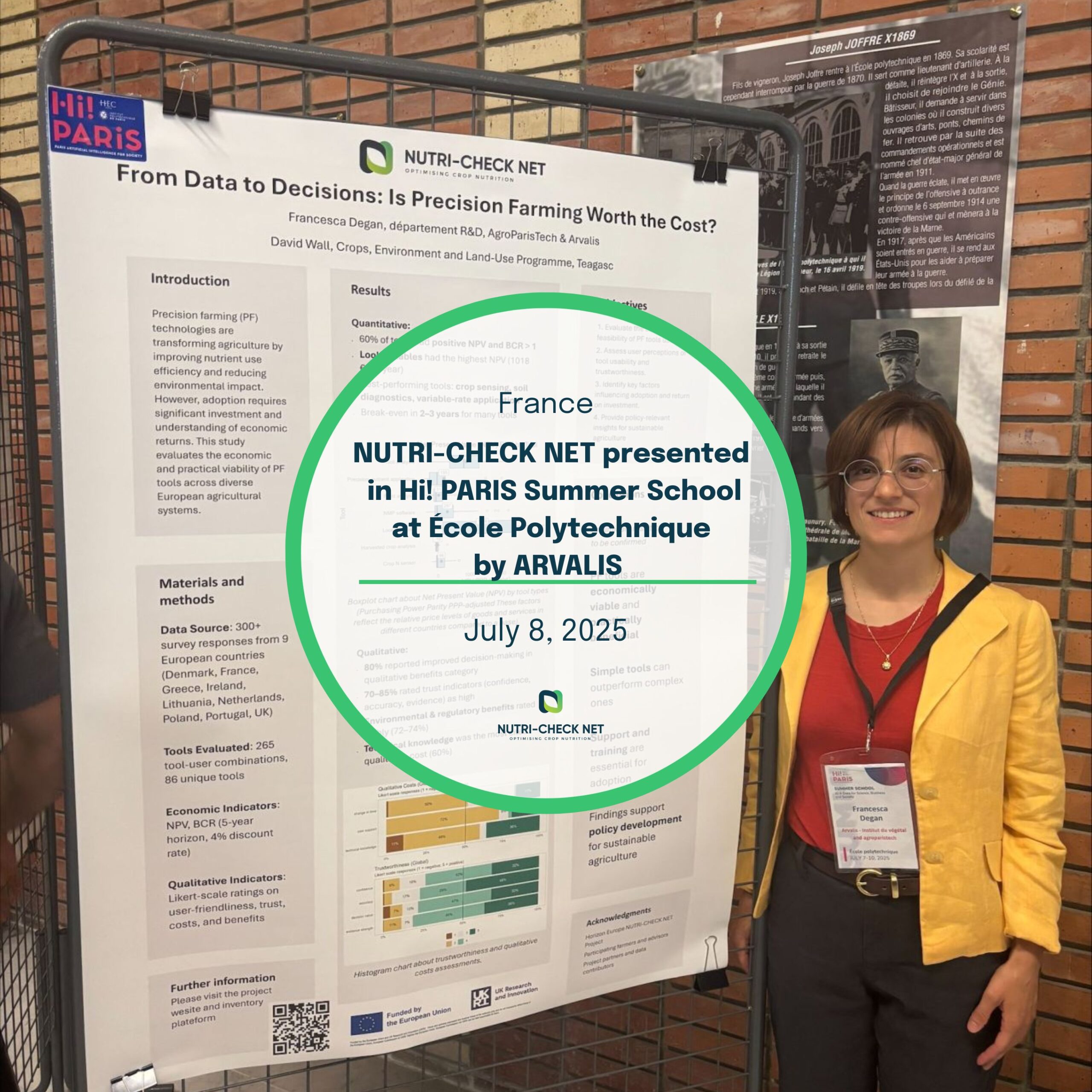 NUTRI-CHECK NET Presented at Hi! PARIS Summer School at École Polytechnique by ARVALIS