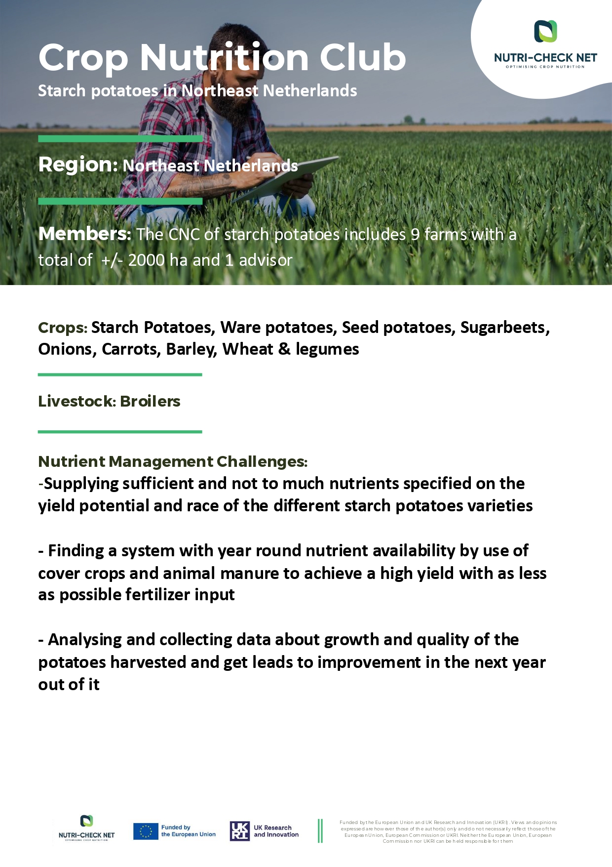 Case Studie 12: CNC Starch potatoes (Netherlands)