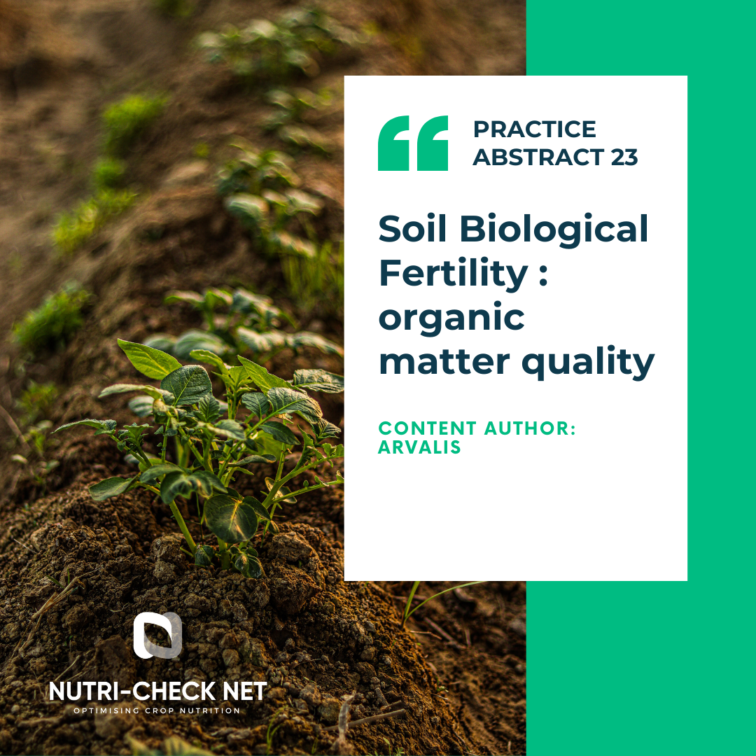 Soil Biological Fertility : organic matter quality