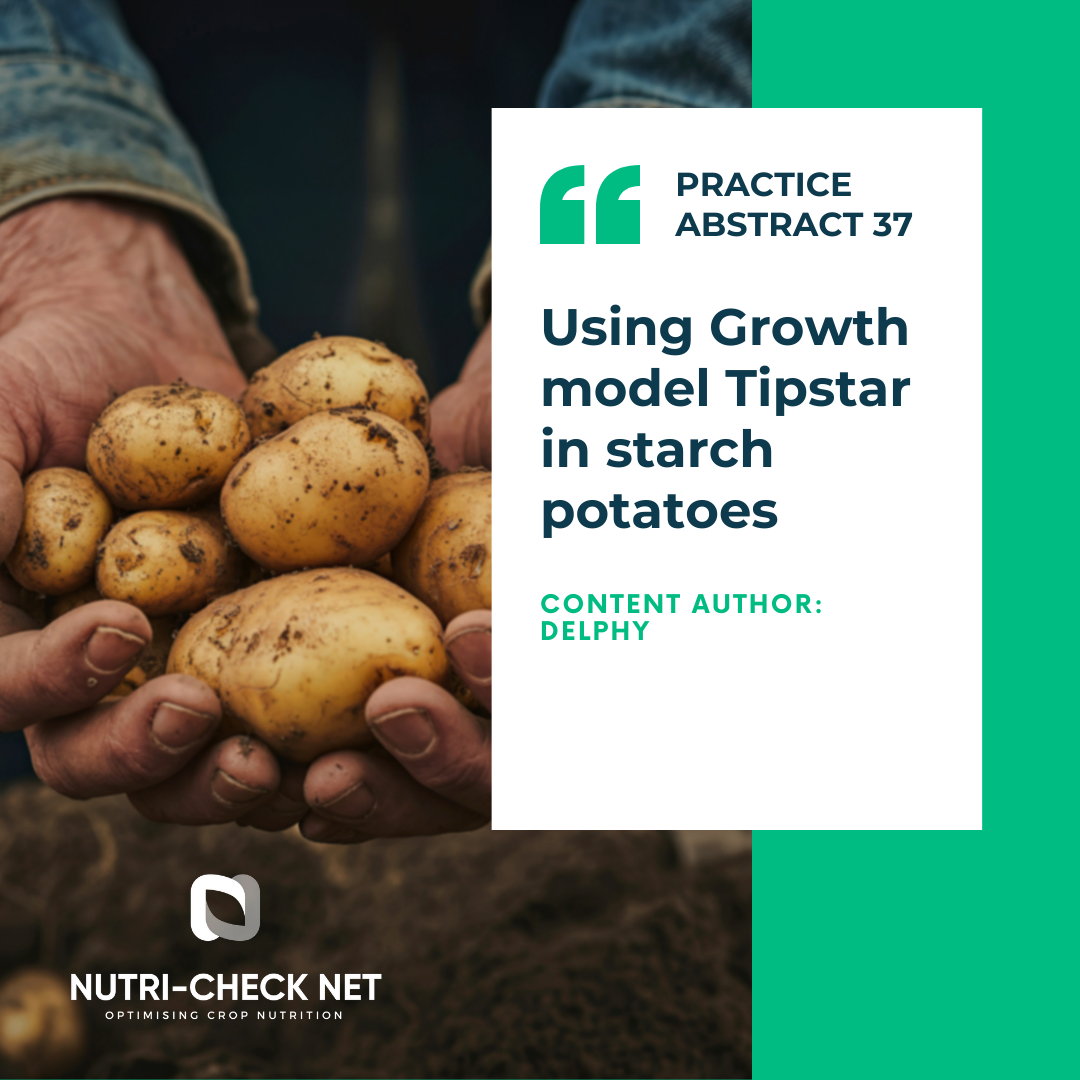 Using Growth model Tipstar in starch potatoes