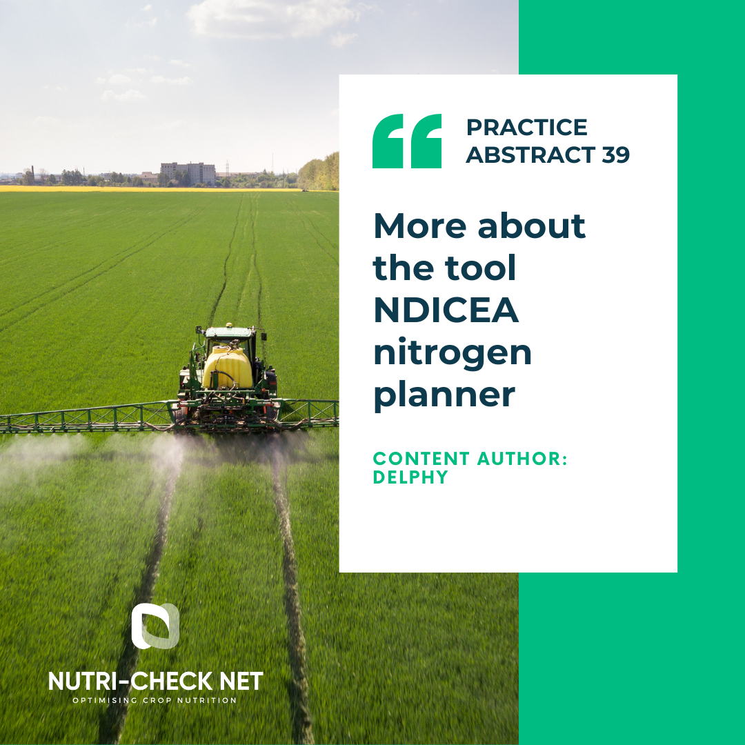 More about the tool NDICEA nitrogen planner