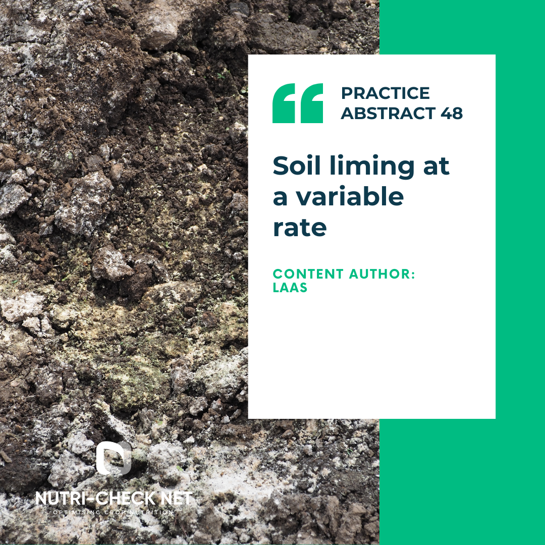 Soil liming at a variable rate