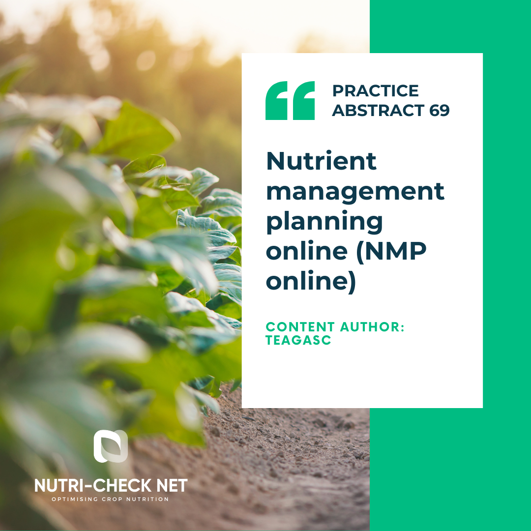 Nutrient management planning online (NMP online)