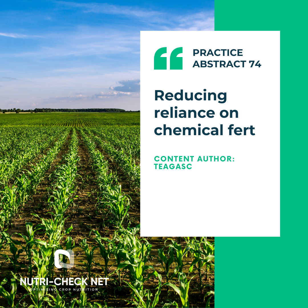 Reducing reliance on chemical fert