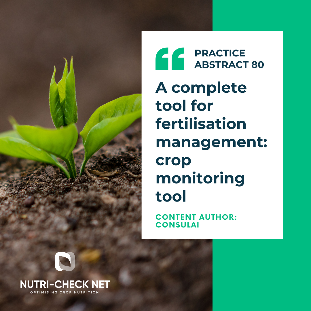 A complete tool for fertilisation management: crop monitoring tool