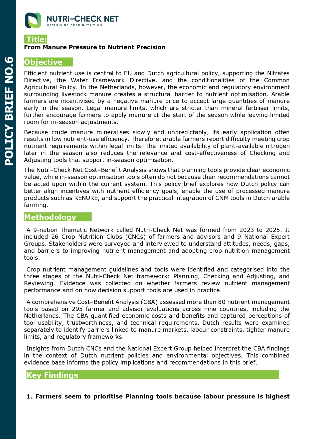 Policy Brief 06 – Netherlands – DELPHY