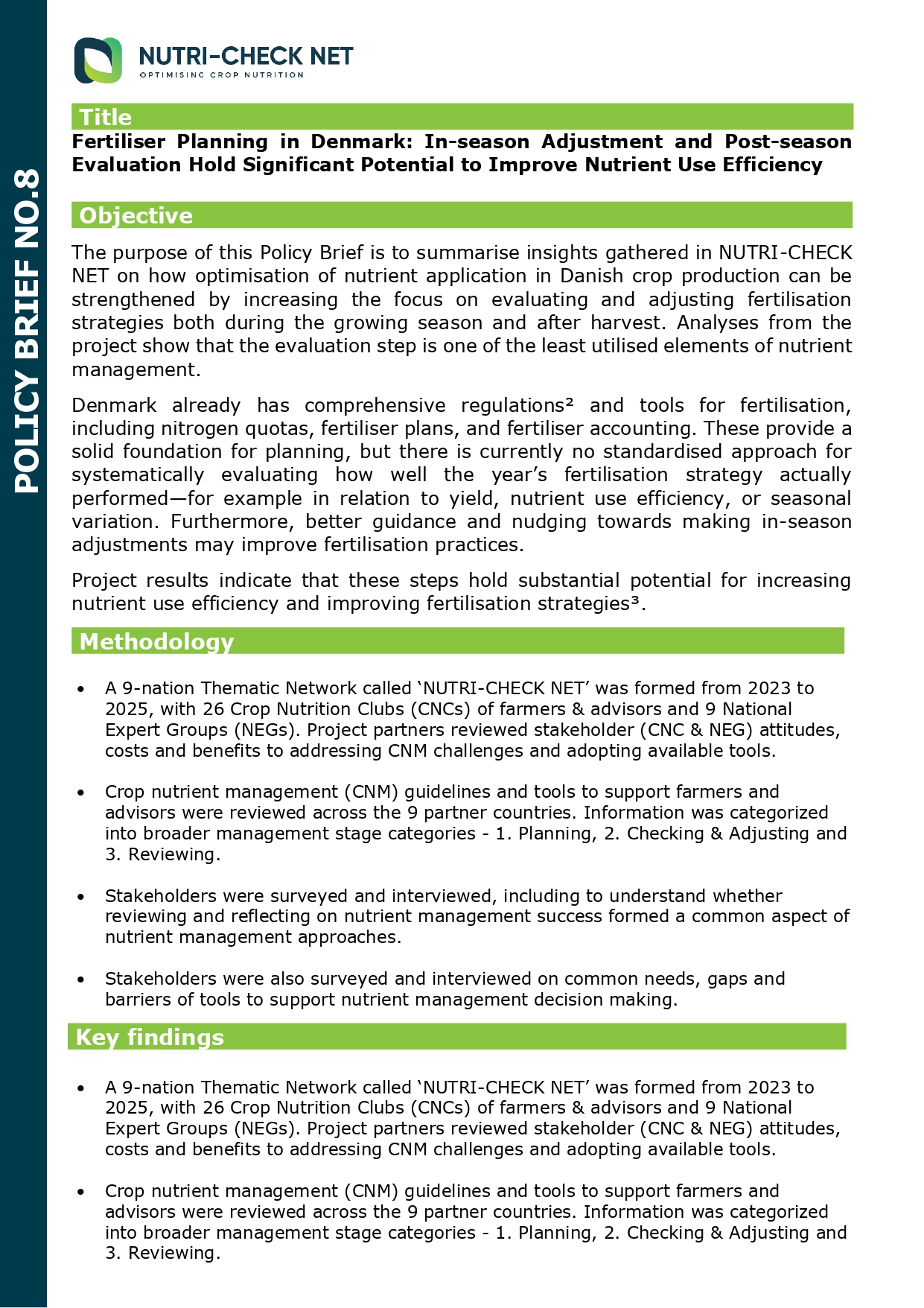 Policy Brief 08 – Denmark – SEGES